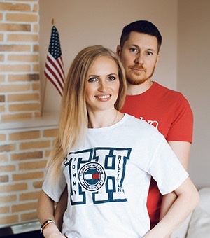 Sergey and Natalia at home in Florida