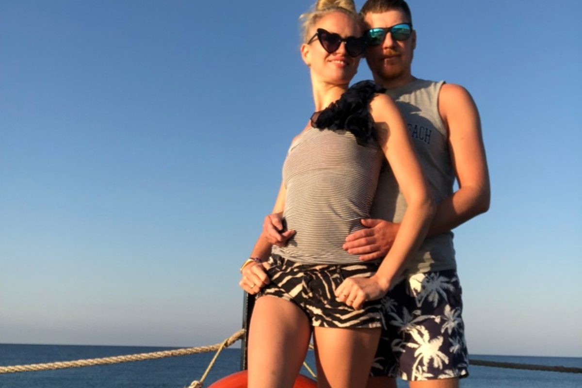 Natalia and Sergey on the pier, Turkey, 2019