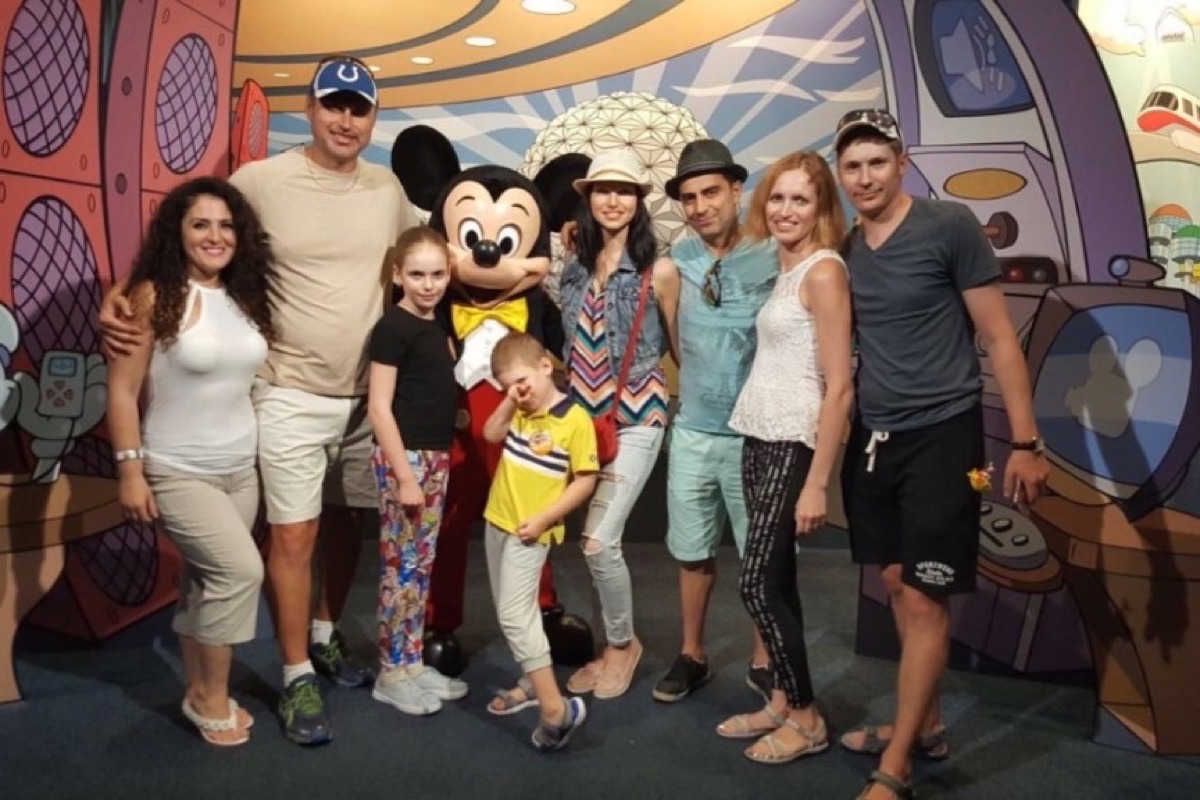 With Mickey Mouse at Disney World, 2017