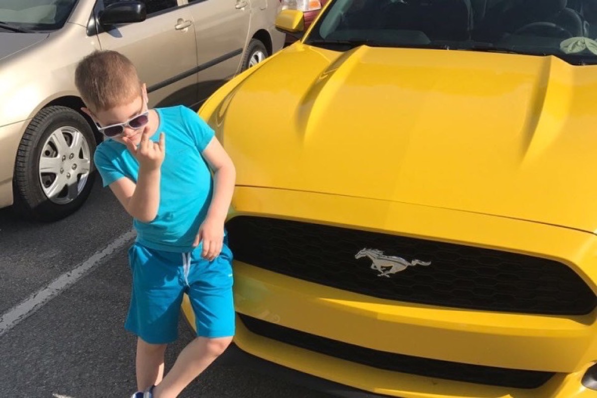 A yellow Mustang, Florida, 2017